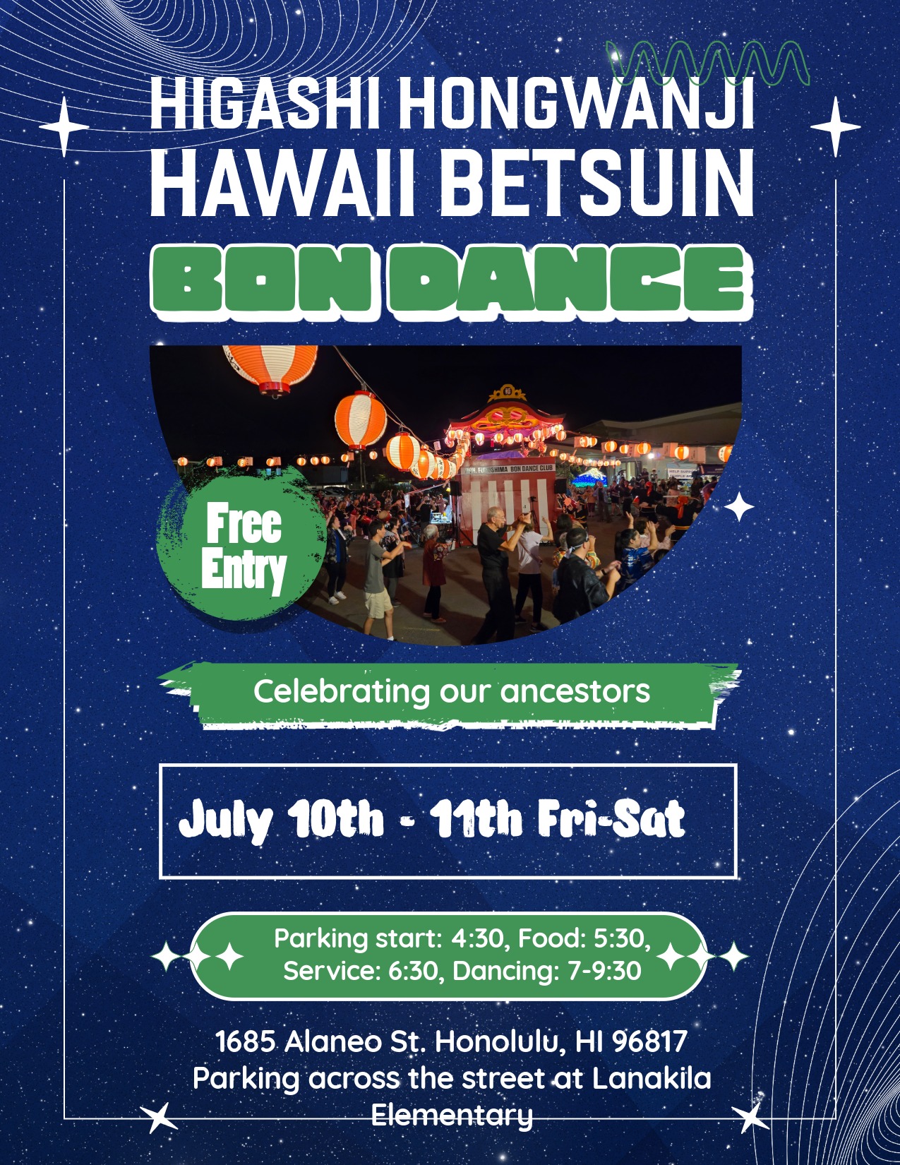 Higashi Bon Dance poster draft 2